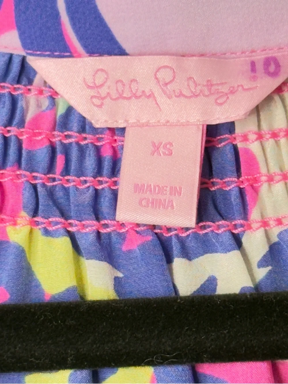 Lilly Pulitzer Elsa Silk Top with Tropical Print in Pink, Purple & Yellow - Picture 8 of 12